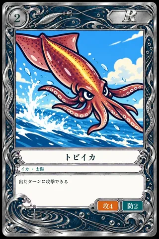 ガチャで引けるカードの例