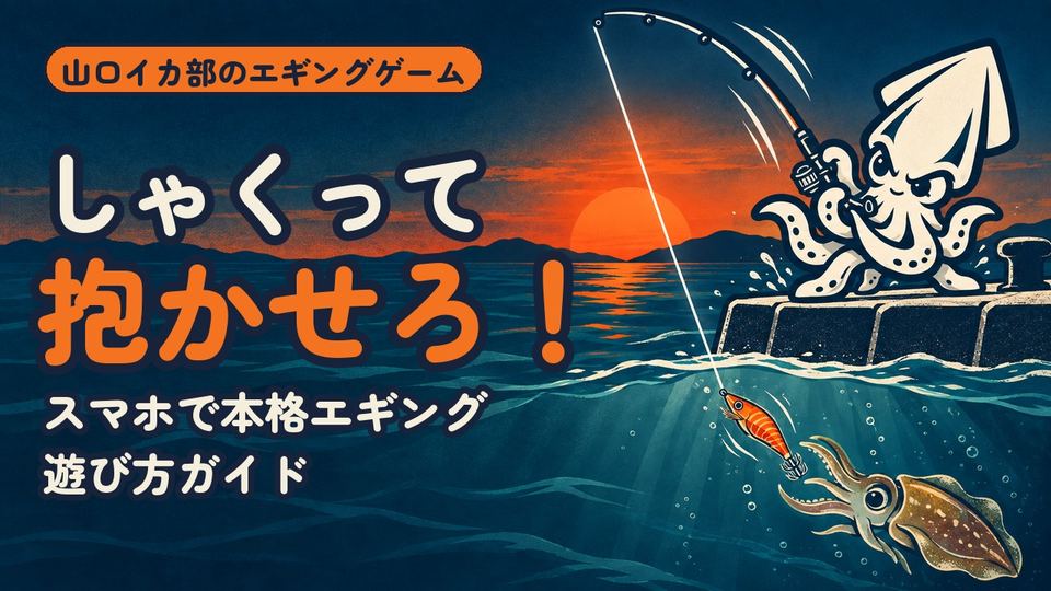 エギングゲーム「しゃくって抱かせろ！」の看板絵